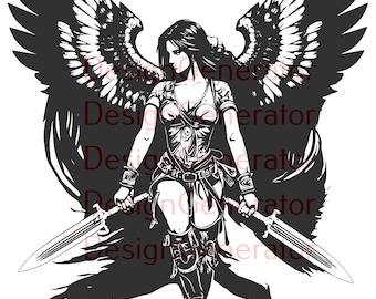 11 Valkyrie SVG i PNG Bundle – pliki cyfrowe Norse Warrior Goddess do grawerowania laserowego, CNC, wypalania w drewnie, kalkomanii, koszulek i naklejek