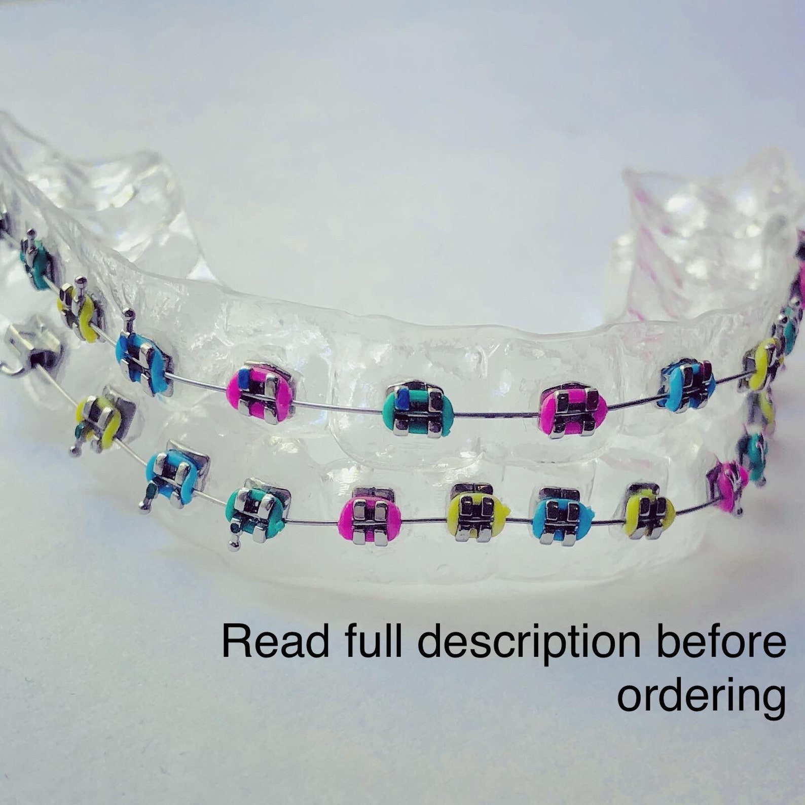 CUSTOM MADE Fake Braces Prop Retainer With Brackets Costume Etsy