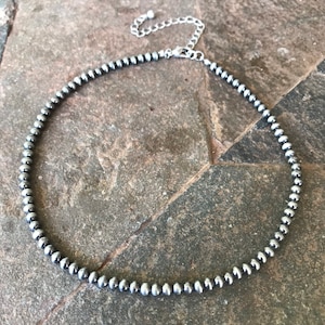 4mm Navajo style pearl choker