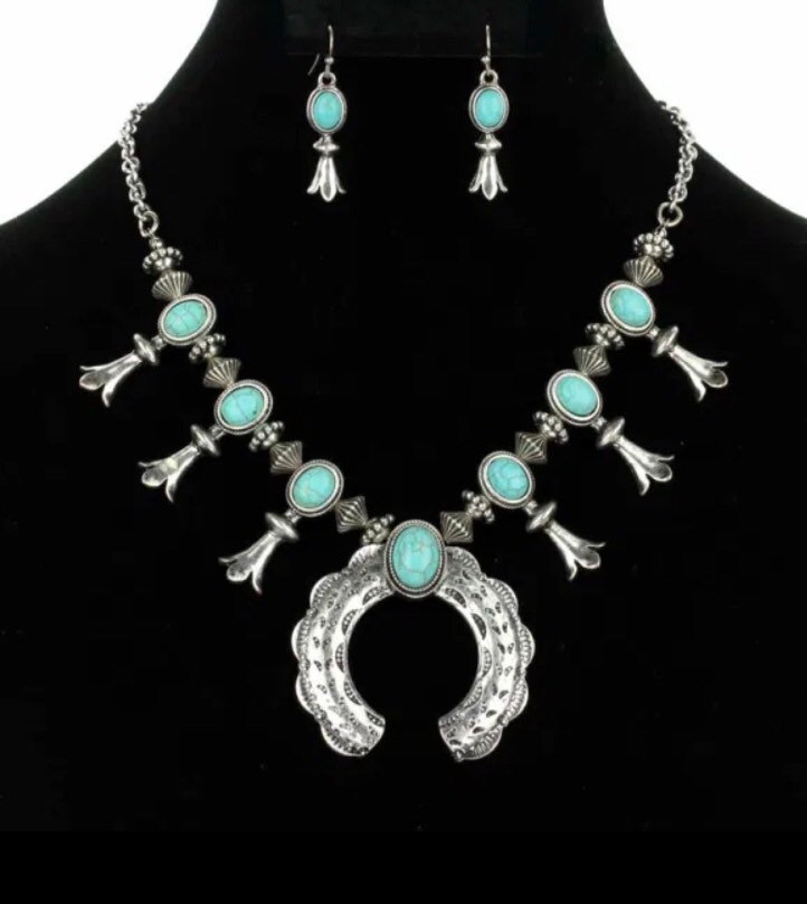 Squash Blossom Necklace Set Etsy