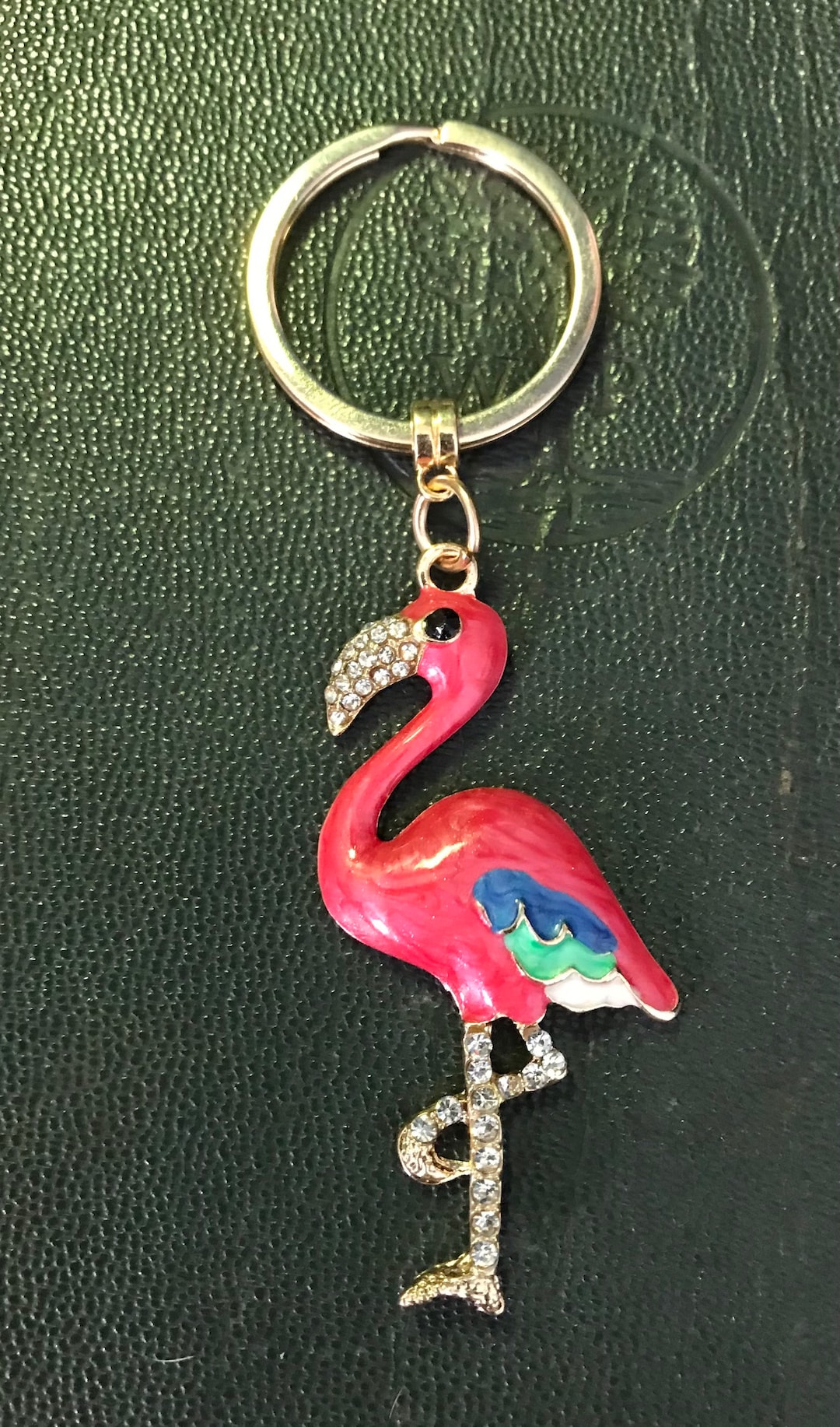 Pink Flamingo Keychain Etsy