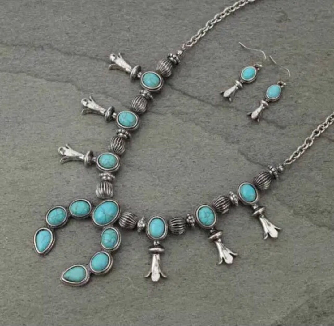 Squash Blossom Necklace Set Etsy