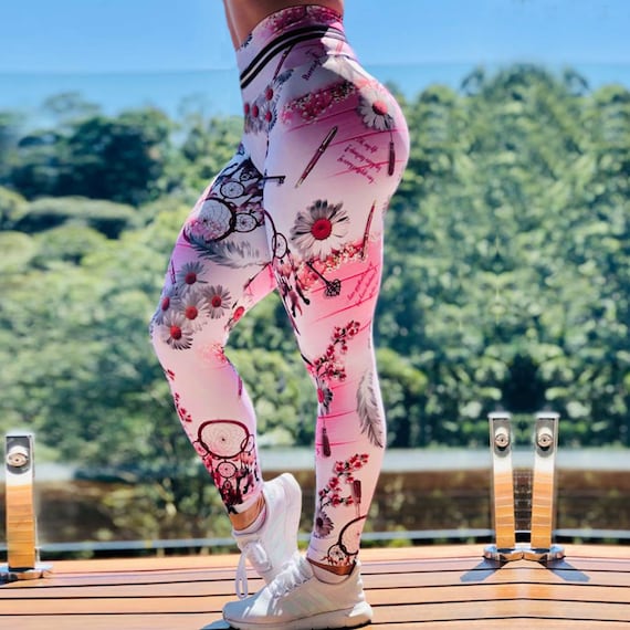 Printed Yoga Pants Leggings Sport GYM Running or Stylish home Wear - Athletic Pants with Cool Design - Fast Dry Butt Lift Pants