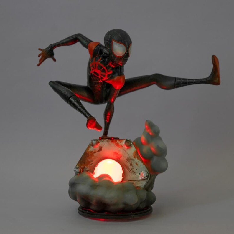 Miles Morales Spiderman 3d printing stl files marvel dc Etsy
