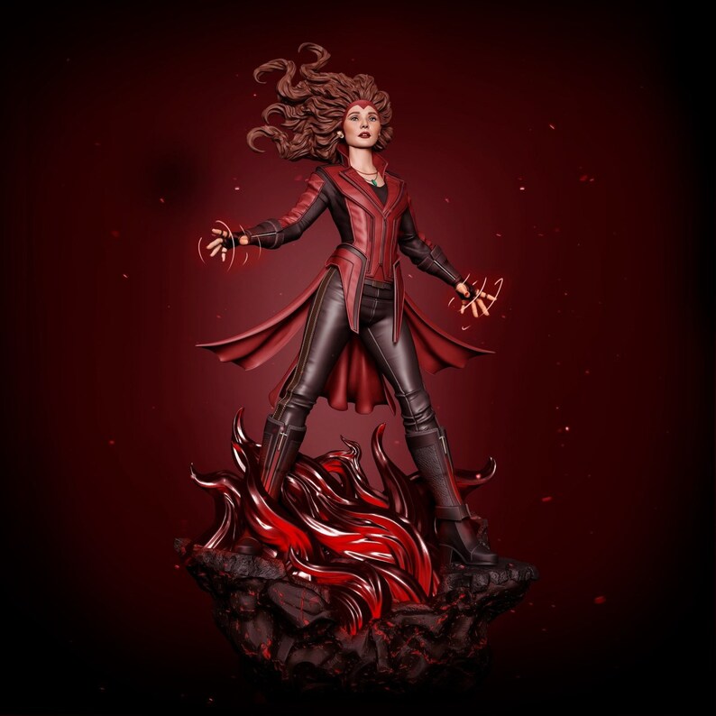 Scarlet witch 3d print stl marvel dc Etsy