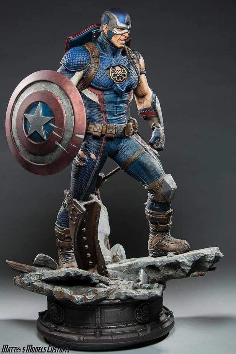 Captain Hydra Captain america stl 3d print files Etsy