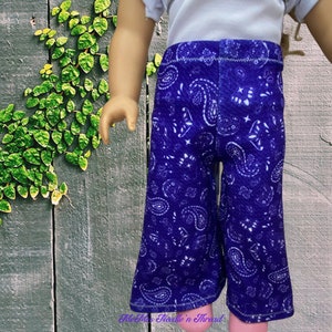 Purple Paisley Doll Flair Bottom Pants, 18&quot; Doll Clothes