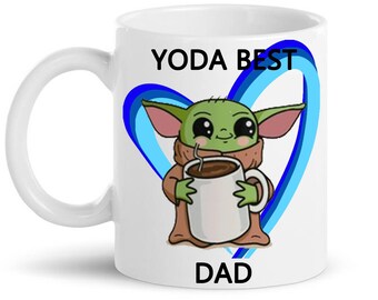 Yoda Best DAD Coaster Star Wars Galaxy Daddy Father Present Gift Stocking Filler