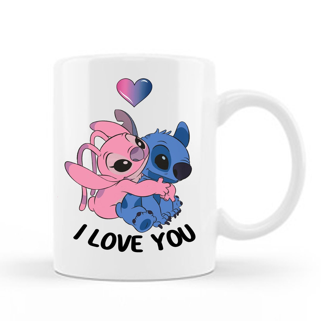 Personalised Lilo and Stitch stitch and Angel Stitch Mug Etsy UK