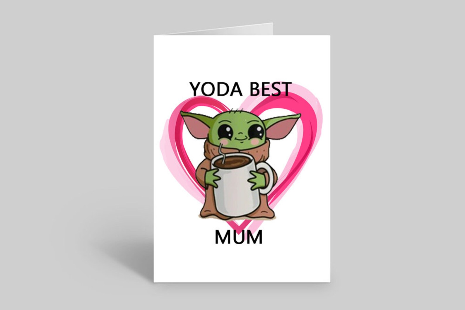 Baby Yoda Mother's Day Card Mug Hand Drawn Mandalorian Etsy