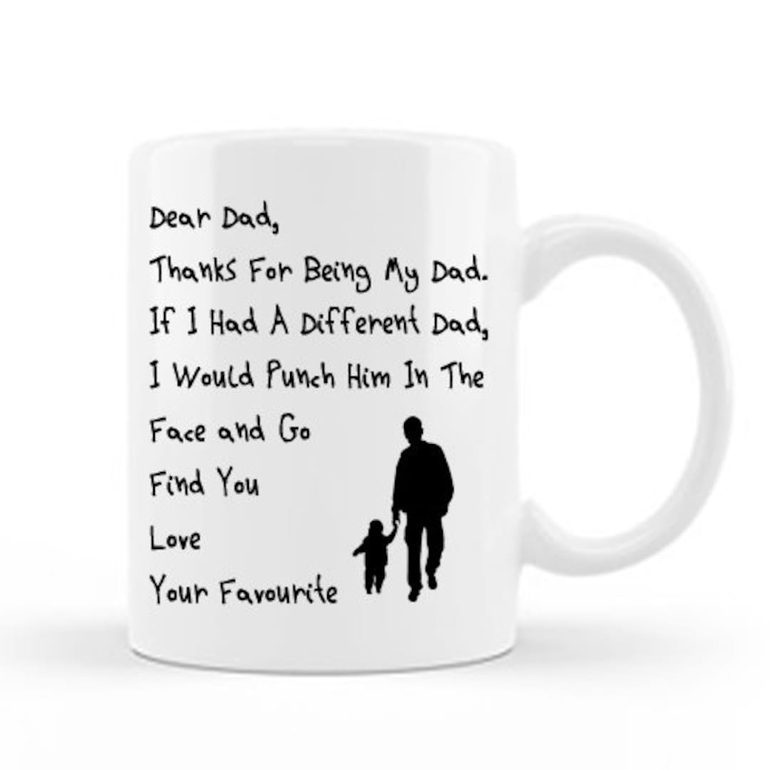 N\A Cher Papa Merci pour Coller Autour de la Tasse de café