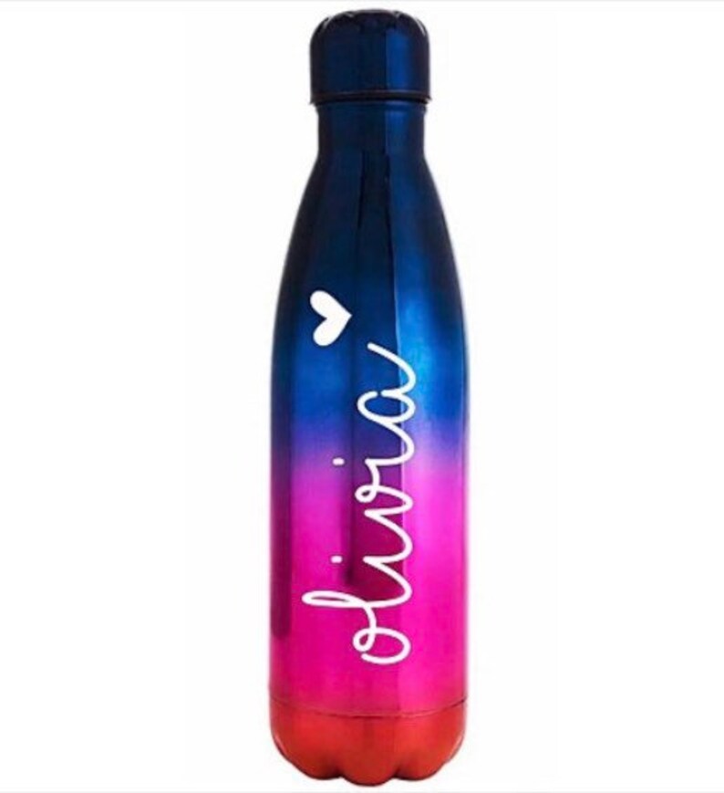 Personalised Chilly Flask water bottle custom double walled Etsy