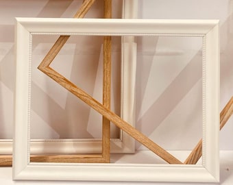 Custom White Frame | Picture frame, Art Frame, Vintage Style Photo Frame, Simple White Frame