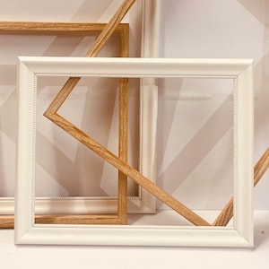 Custom White Frame | Picture frame, Art Frame, Vintage Style Photo Frame, Simple White Frame