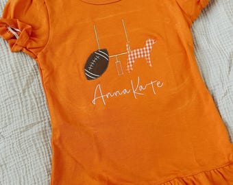 Camiseta de fútbol con mascota de perro sabueso bordada / Ropa infantil personalizada