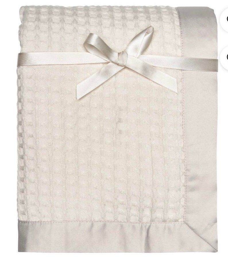 Waffle Knit Personalized Baby Blanket waffle Knit Baby Blanket