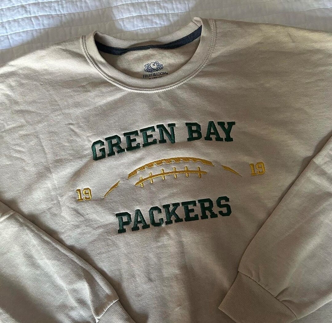 Green Bay Packers Sweatshirt Embroidered Green Bay Packers Sweatshirt