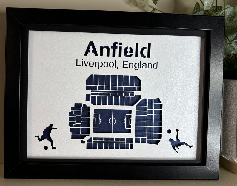 Anfield Stadium Paper Cut Lightbox SVG, Liverpool Soccer (digital ...