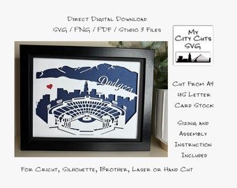 Citi Field Shadow Box SVG, 3D Paper Cut Lightbox (digital Download