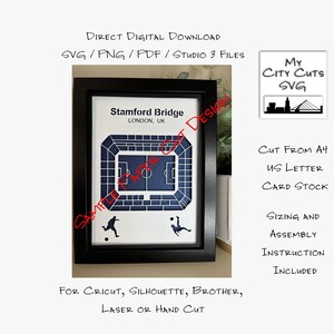 Paper Cut Shadow Box 3D Lightbox SVG PNG Pittsburgh Acrisure Football Stadium Cricut Silhouette Hand Cut Laser Layered Card Cut Files