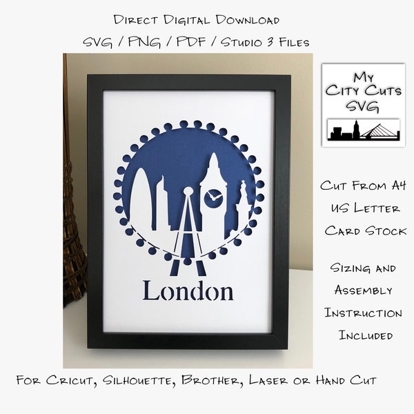 London City Skyline Shadow Box SVG Cut Files For Cricut, City Skyline, Brother, Laser or Hand Cut, Instant Download. London City Skyline Shadow Box SVG Cut Files For Cricut, City Skyline, Brother, Laser or Hand Cut, Instant Download.