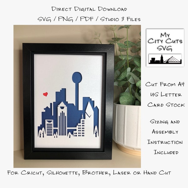 Dallas City Skyline Shadow Box SVG Cut Files For Cricut, City Skyline, Brother, Laser or Hand Cut, Instant Download. Dallas City Skyline Shadow Box SVG Cut Files For Cricut, City Skyline, Brother, Laser or Hand Cut, Instant Download.