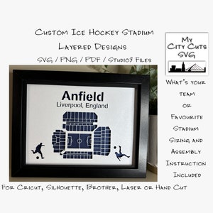 File di taglio per stadi di calcio personalizzati su carta per Cricut Silhouette Taglio laser o a mano vedi foto campione. File di taglio per biglietti a strati