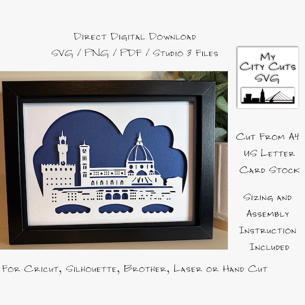 Florence Italy City Skyline Shadow Box SVG Cut Files For Cricut, City Skyline, Brother, Laser or Hand Cut, Instant Download. Florence Italy City Skyline Shadow Box SVG Cut Files For Cricut, City Skyline, Brother, Laser or Hand Cut, Instant Download.