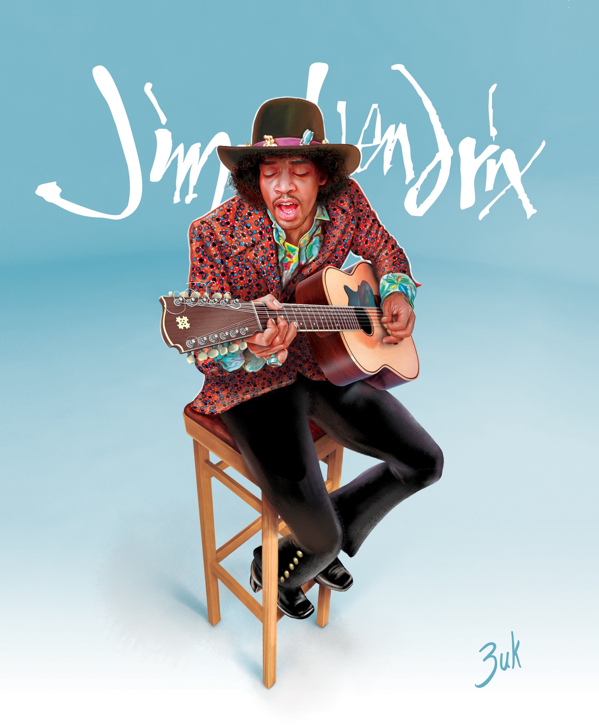 Jimi Hendrix Portrait - Download ONLY