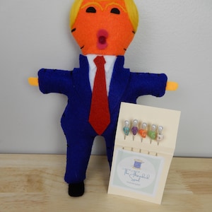 President Donald Voodoo Doll POTUS Poppet Doll  Political Stress Relief Gag Gift Parody