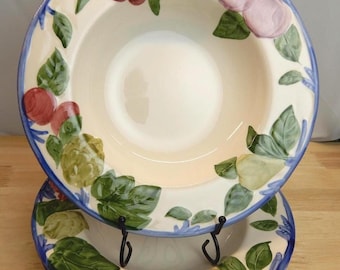Vintage Franciscan Orchard Glade Soup Pasta Bowls 9.5" Set of 3