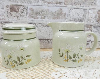 Royal Doulton Will o'the Wisp Cream and Sugar Bowl Set Lambethware