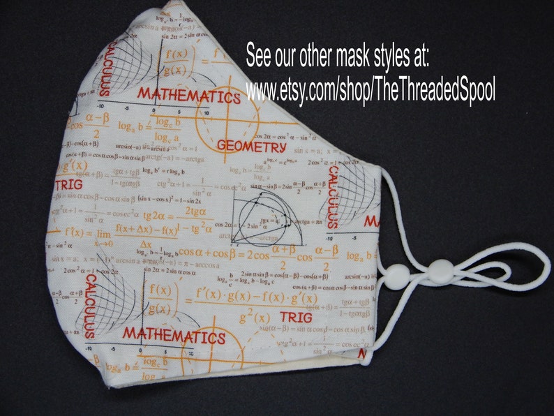 Mask Pattern In Math Math Face Mask Math Teacher Face Mask Mathematics Back to School Mask ...