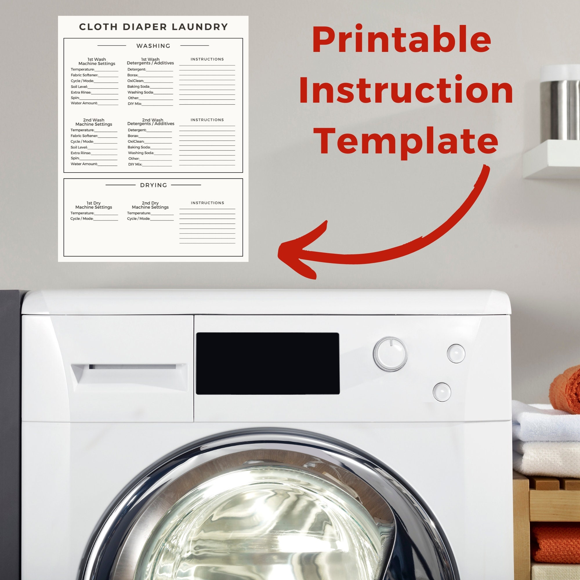 Cloth Diapers Laundry Instructions Washing Guide Reusable Diapers Baby