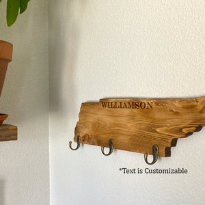 Tennessee personalizzato, Tennessee personalizzato, decorazione da parete Tennessee, gancio inciso, matrimonio, regalo di inaugurazione della casa - regalo di stato, regalo di compleanno