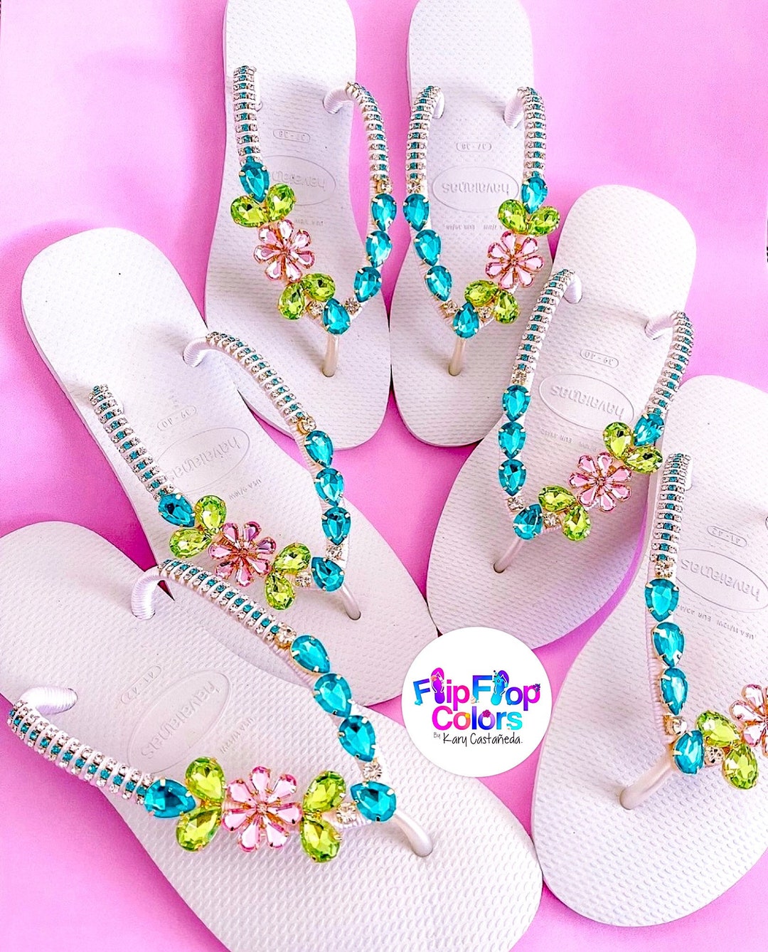 Havaianas Havaiana Flip Flops Bling Flip Flop for Women Etsy