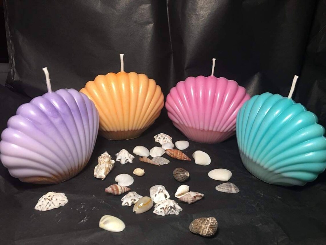 Sea Shell Candle Etsy