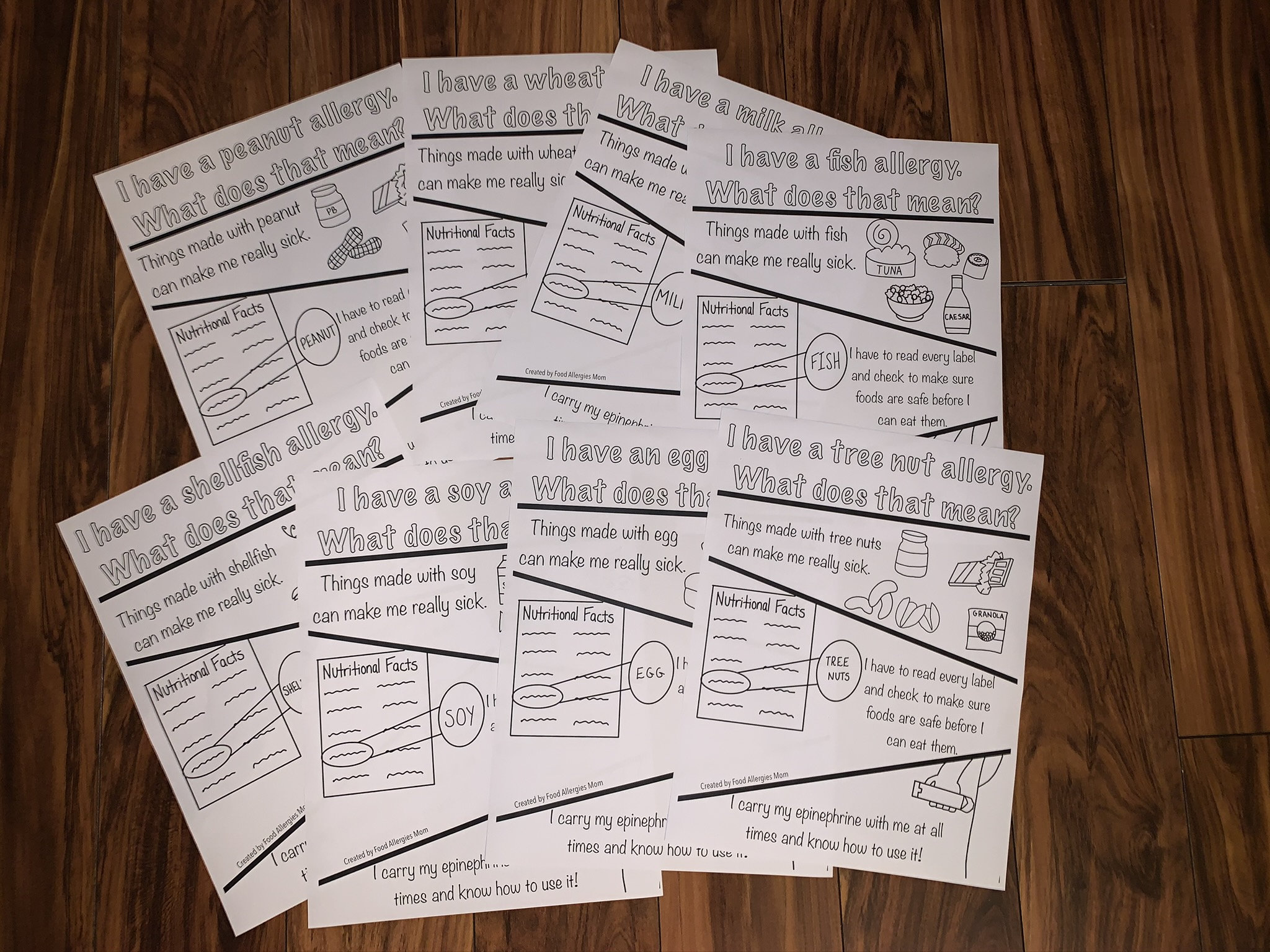 Coloring Book for Food Allergy Kids Etsy