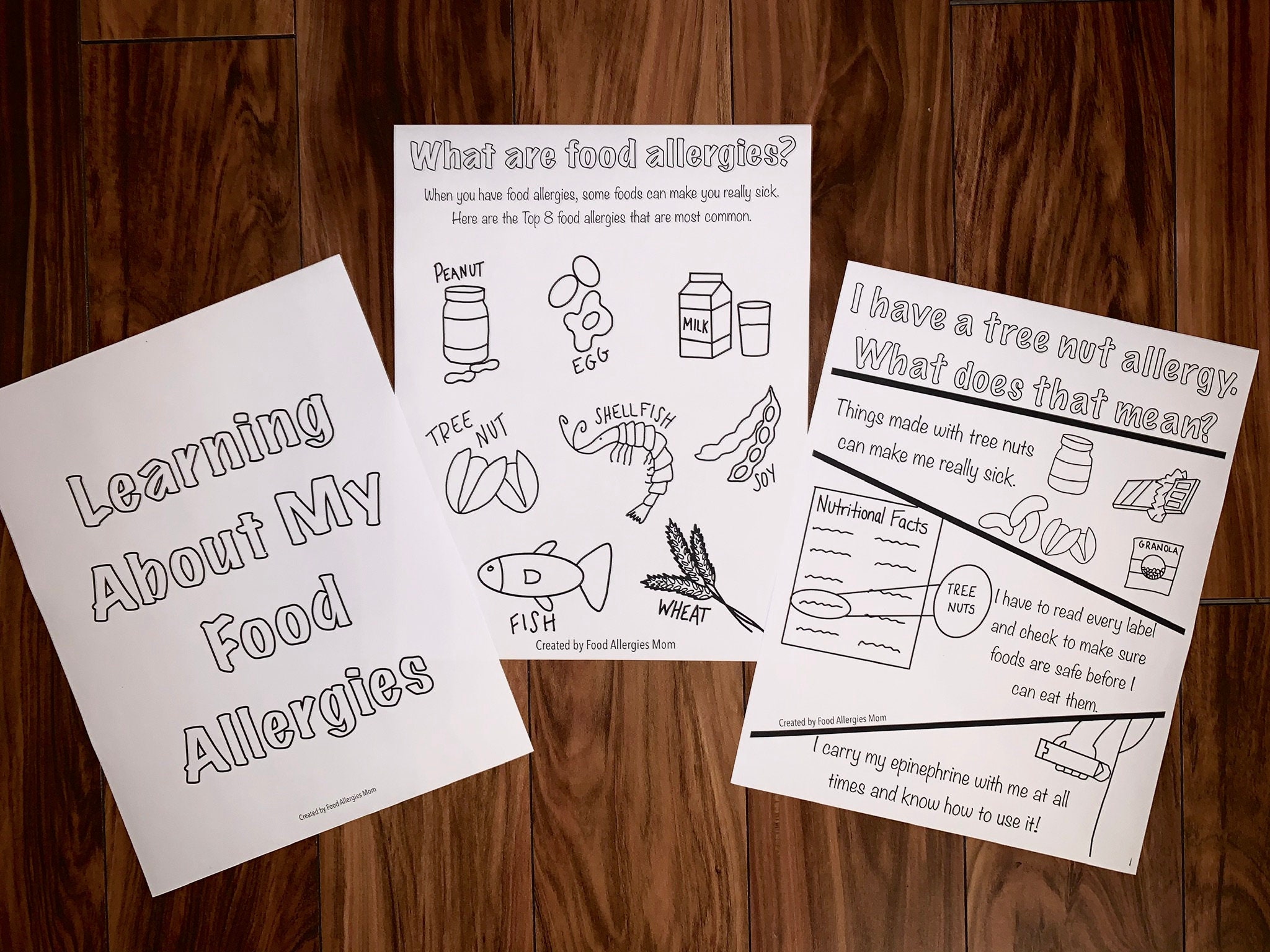 Coloring Book for Food Allergy Kids Etsy