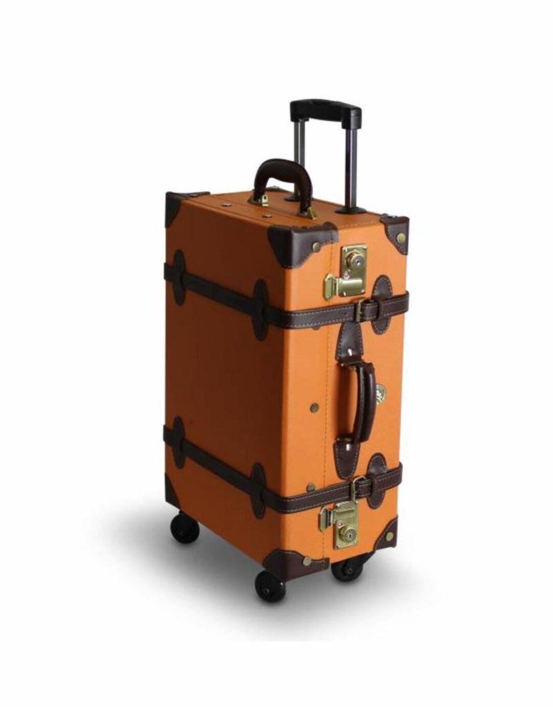 Trolley Suitcase 65cm Leather Look Suitcase Rolling Case Etsy