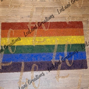 PRIDE Welcome Mat | Welcome Mat | Funny Doormat | Cute Doormat| Custom Doormat |Rainbow Doormat | LGBTQ Doormat