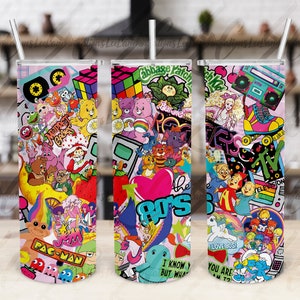 I Love the 80's 25 ounce Tumbler | 80'S Baby Cup| 80's Cartoons| Custom Tumbler