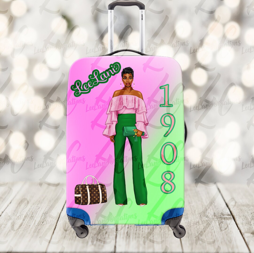 Sorority Luggage Cover - Chi Eta Phi Sorority Travel Suitcase main image 1