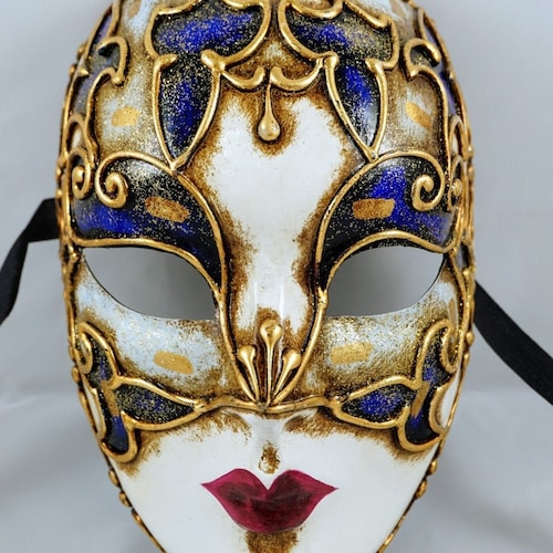 Joker Mask Jester Masquerade Mask Full Face Venetian Mask - Etsy