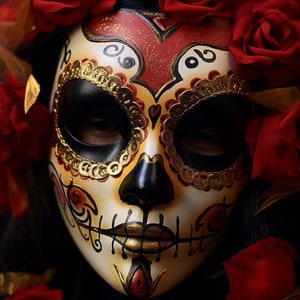 ÉDITION LIMITÉE Catrina Mexicana : Máscara veneciana inspiré dans l'élégance de la tradition mexicaine. Découvrez ce que vous aimez sur Etsy !