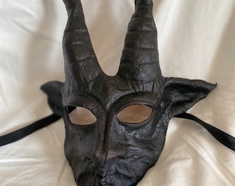 Enigmatic Venetian Demon Ram Mask: Unleash the Dark Elegance of the Occult. Limited Edition. Get Yours Now