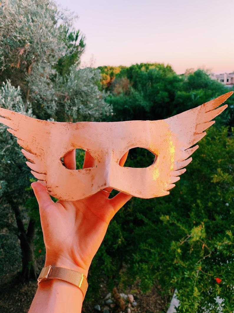 Angel Mask With Wings Handmade in Italy in Papier-mâché - Etsy