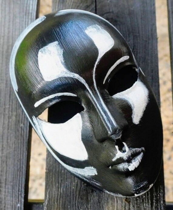 LIMITED EDITION Mask Ready - Full Venetian Face Black Love