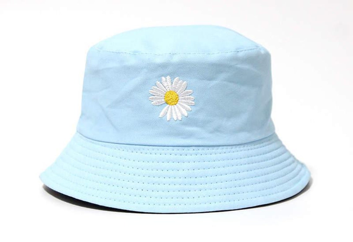 Light Blue Bucket Hat Reversible with Removable High Quality Etsy