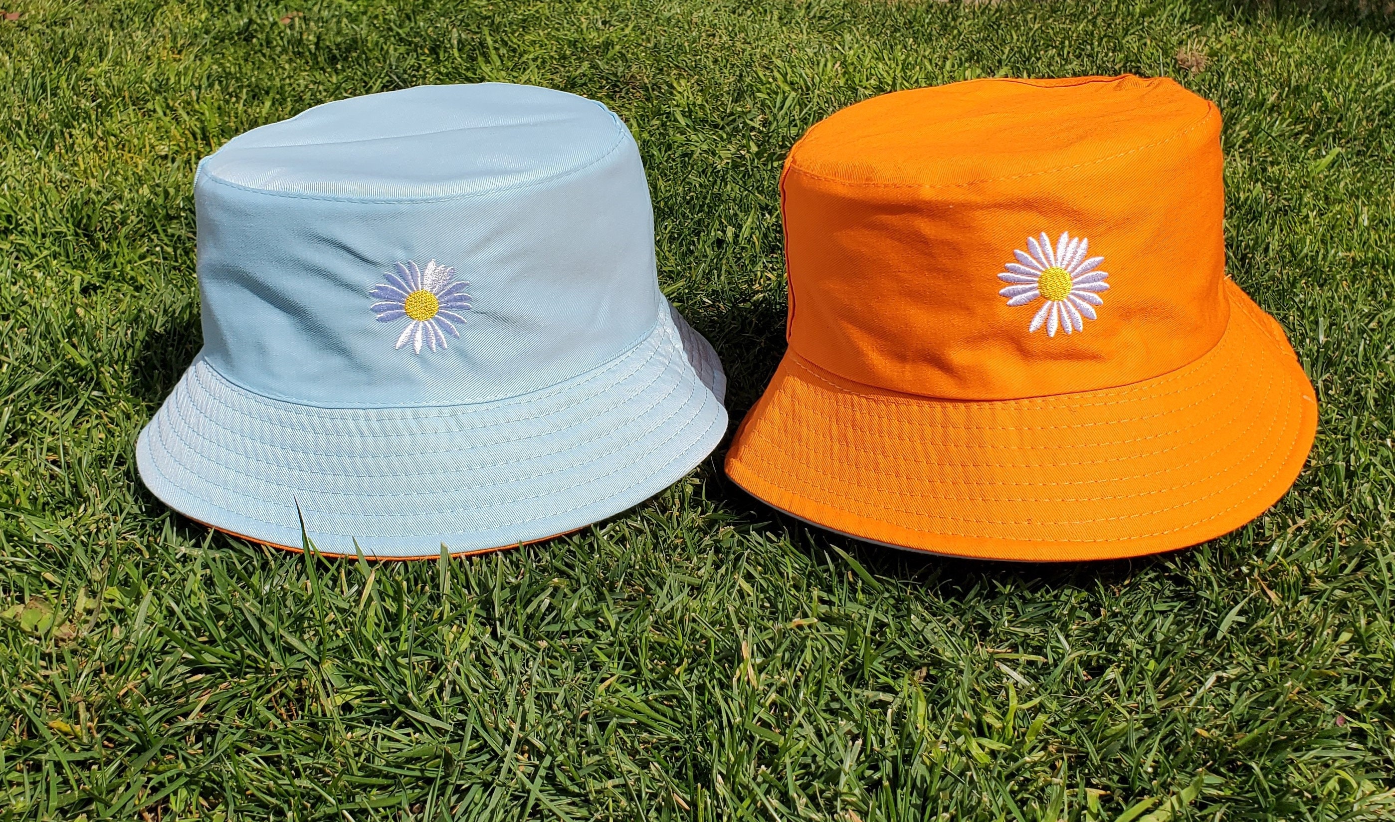 Light Blue Bucket Hat Reversible with Removable High Quality Etsy